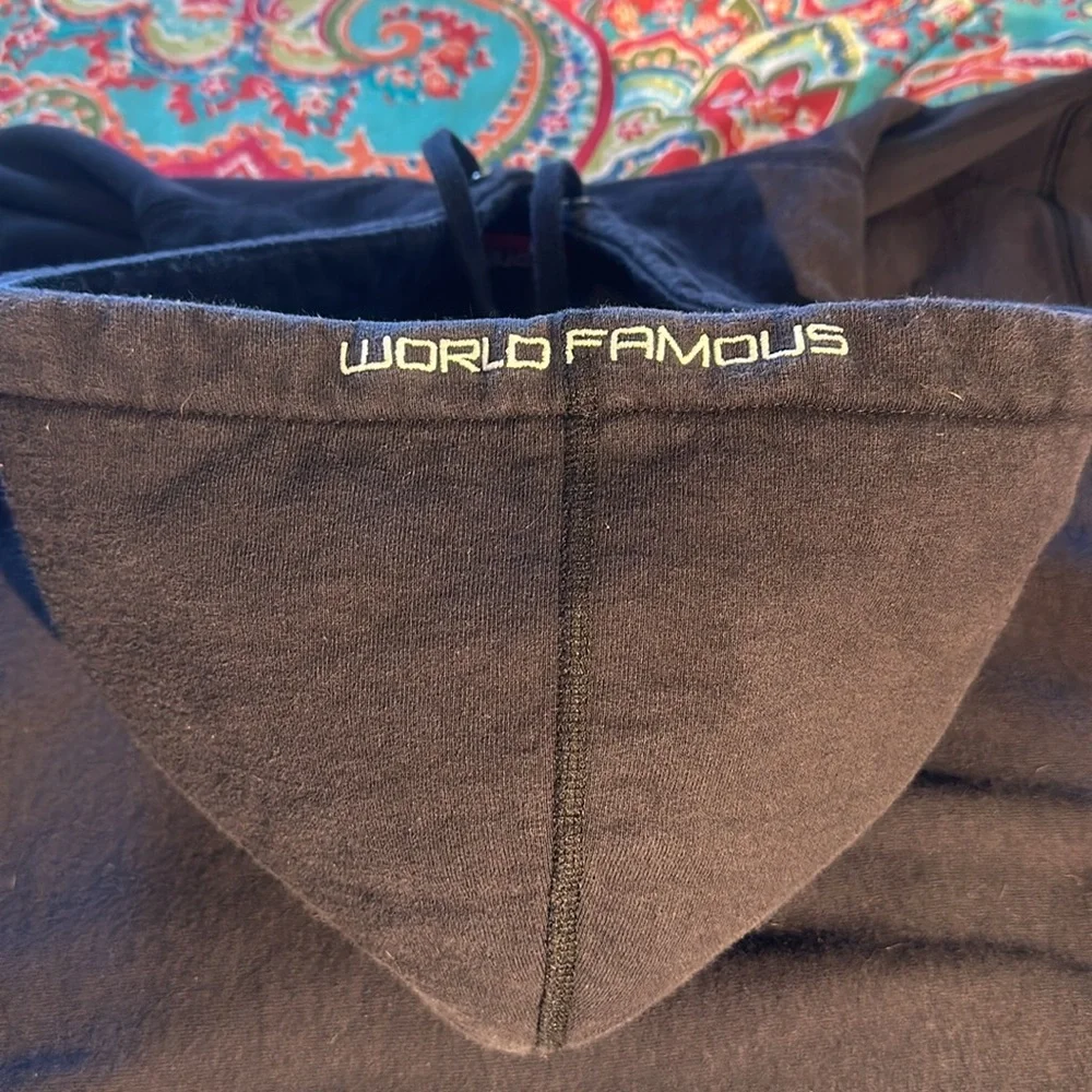 SUPREME World Famous Silver Sequin Logo Hoodie - Picture 7 of 10